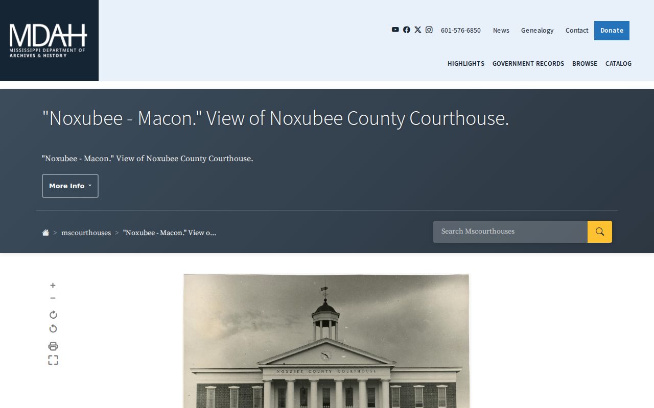 Noxubee County court docket courthouse archival source