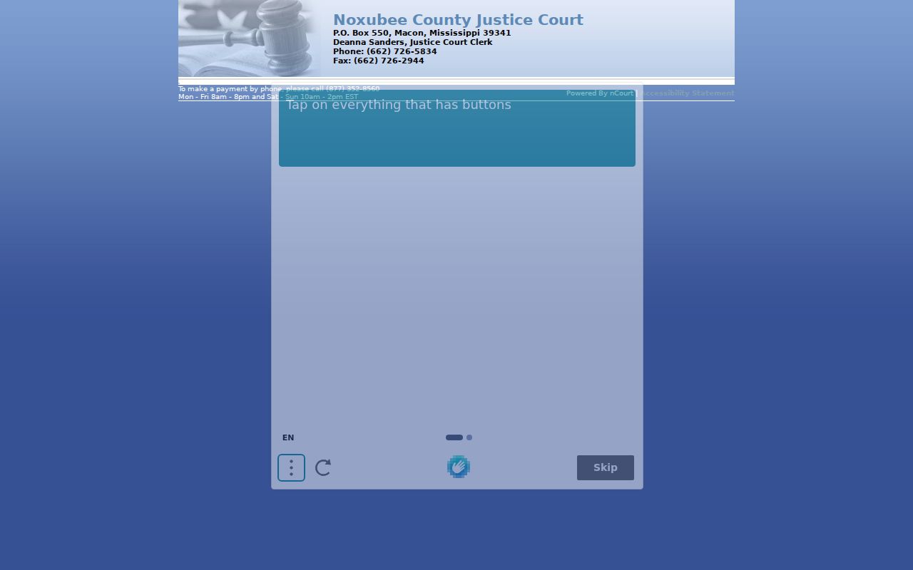 Noxubee County traffic court records nCourt citation lookup route